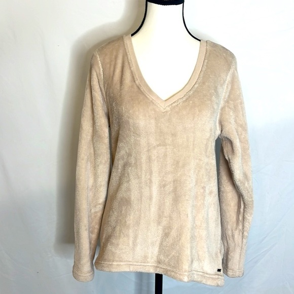 UGG Cream Beige Daisy Fleece Pullover Lounge Top Sweatshirt - Picture 3 of 6